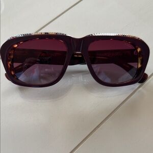 Anthropologie women’s  Square Sunglasses - Burgundy
